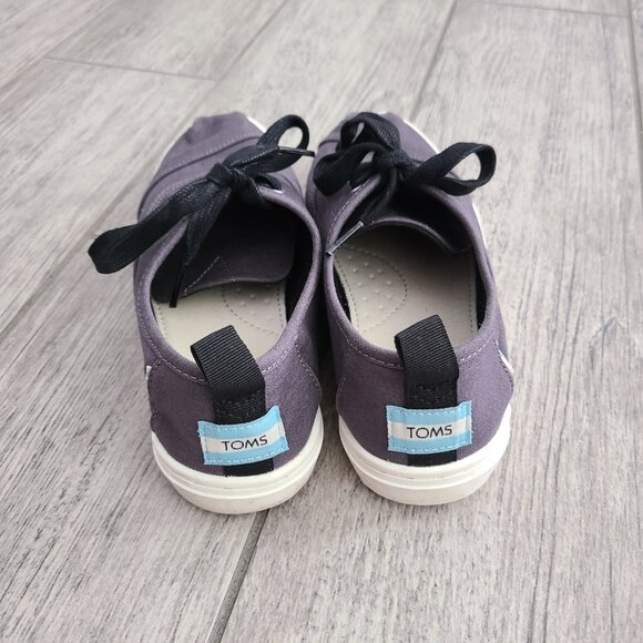 Toms youth kids lace up low top sneakers grey size 3.5 Y - Picture 5 of 11